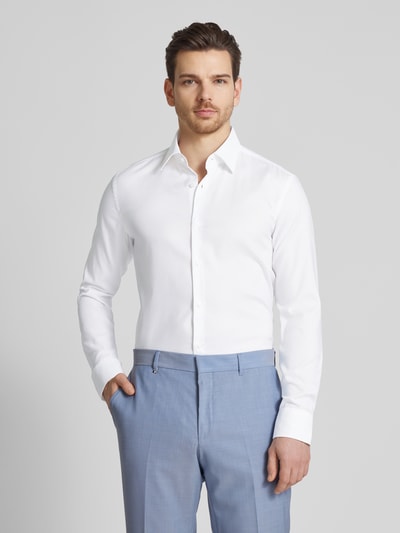 BOSS Slim Fit Regular fit zakelijk overhemd met kentkraag, model 'Hank' Wit - 4