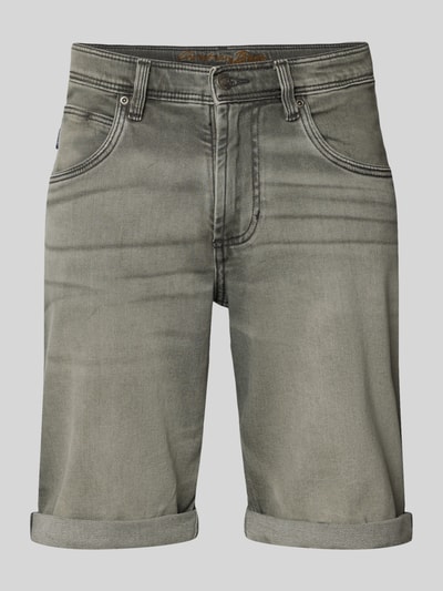 Produktfoto, Bermudas im 5-Pocket-Design mit aufgeschlagenem Saum von Christian Berg Men in Grau, Baumwoll-Mix, Straight Fit, strukturierte Oberfläche