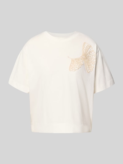 Stefanel T-shirt met motiefstitching Wit - 2