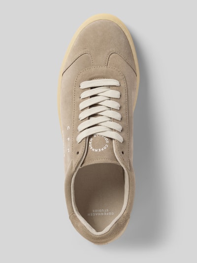 Copenhagen Ledersneaker mit Label-Print Modell 'Retro' Stein 3
