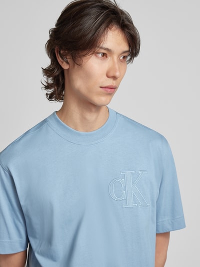 Calvin Klein Jeans T-shirt z okrągłym dekoltem Jasnoniebieski 3