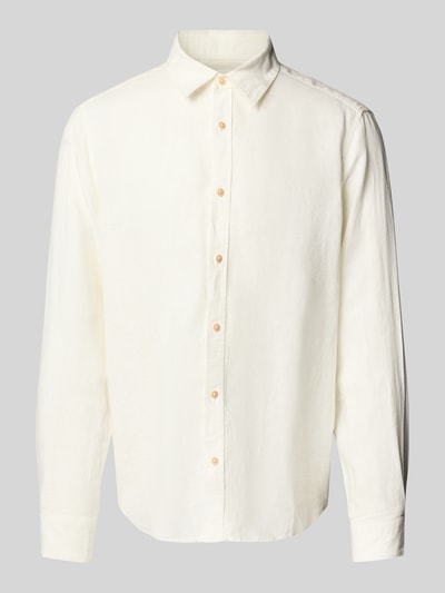 s.Oliver RED LABEL Regular Fit Leinenhemd mit Sportmanschetten Weiss 2