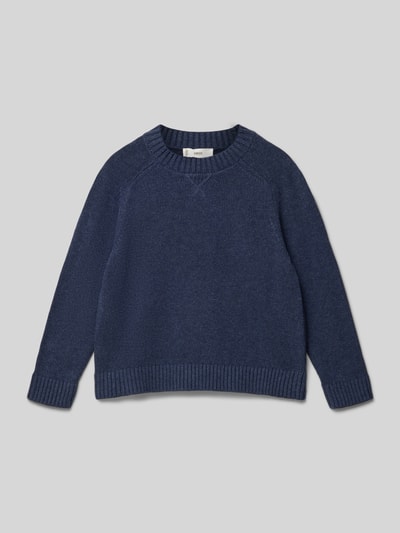 Mango Strickpullover mit Rundhalsausschnitt Modell 'atlas' Blau 1