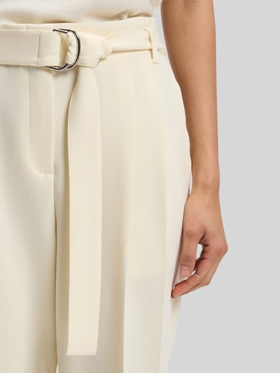 BOSS tapered broek met riemsluiting model 'TECARINAH' Lichtgeel - 3