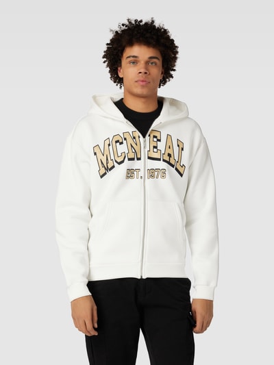 MCNEAL Sweatjacke mit Label-Statement  Offwhite 4