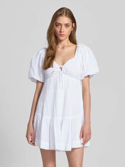 Gina Tricot Mini-jurk met pofmouwen Wit - 4