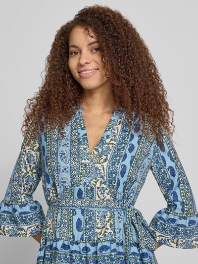 ONLY Figurumspielendes Freizeitkleid mit Taillengürtel zum Binden Modell 'SINA' Bleu 3