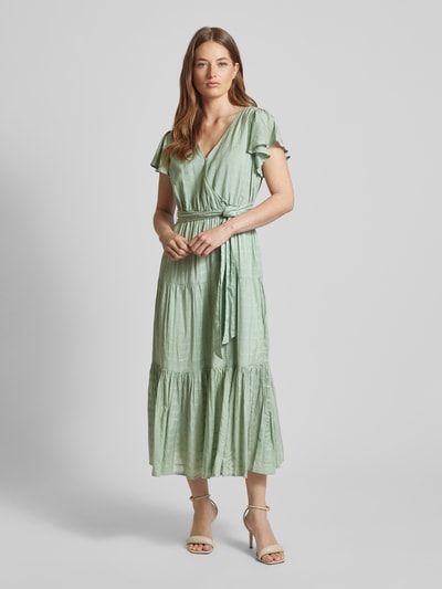 Lauren Ralph Lauren Midi-jurk in laagjeslook, model 'TILFERRE' Mintgroen - 1