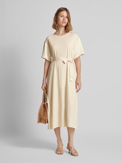 Weekend Max Mara Midi-jurk met strikceintuur, model 'JORDAN' Offwhite - 1