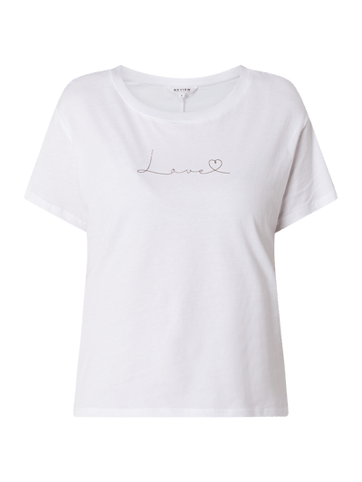 Review T-Shirt mit Message-Print  Weiss 2