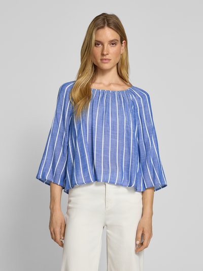 Christian Berg Woman Relaxed Fit Bluse mit Rundhalsausschnitt Dunkelblau 4