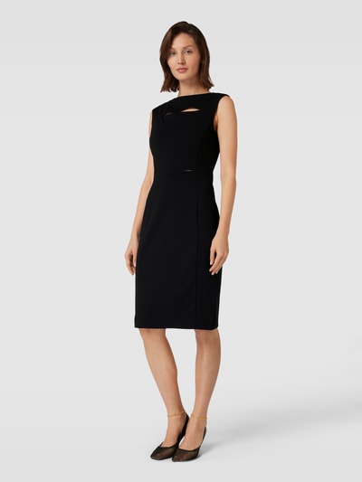 Calvin Klein Womenswear Mini-jurk met cut-out, model 'SCUBA' Zwart - 1