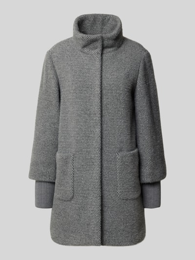 s.Oliver BLACK LABEL Regular fit lange jas met opstaande kraag Antraciet - 2