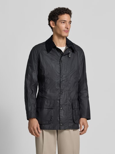 Barbour Taillierte Funktionsjacke aus gewachster Baumwolle Modell 'BRISTOL' Marine 4