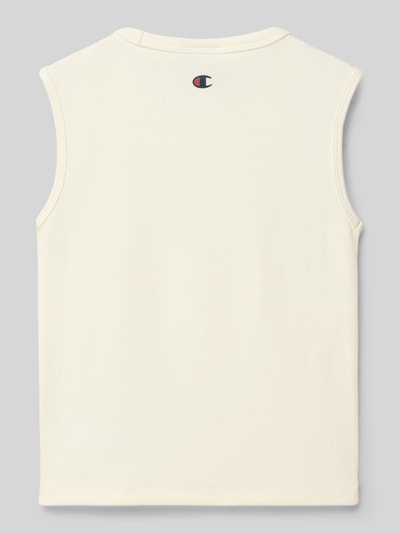 Champion regular fit top met logo-stitching Ecru - 3