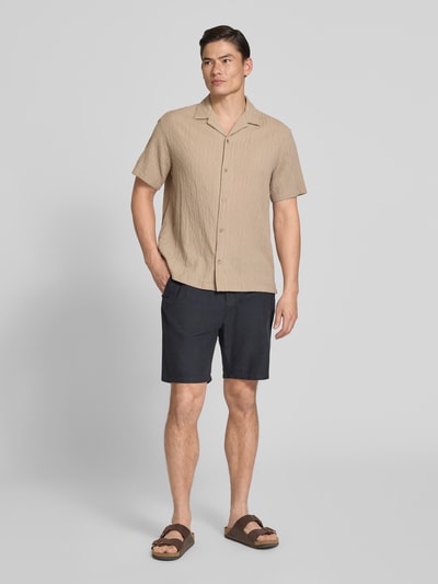 JACK & JONES Premium Regular Fit Freizeithemd mit Reverskragen Beige 1