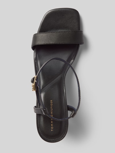 Tommy Hilfiger Ledersandalette mit Label-Applikation Black 3