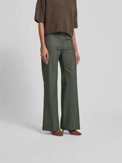 Victoria Beckham Straight Fit Bundfaltenhose mit Woll-Anteil Schilf 4