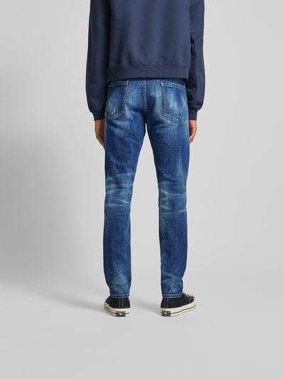 Dsquared2 Straight Fit Jeans im Destroyed-Look Marine 5