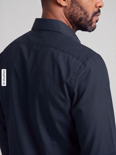 OLYMP Level 5 slim fit zakelijk overhemd met kentkraag Marineblauw - 3