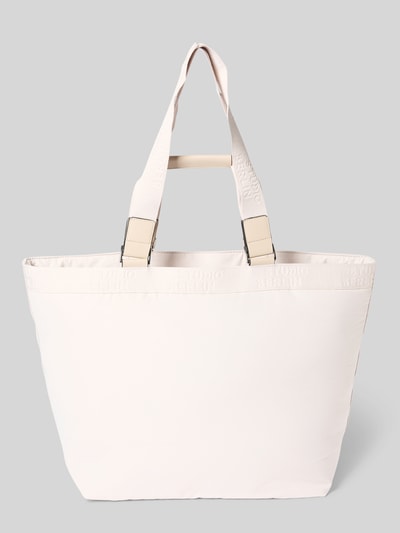 STUDIO BERLIN Handtasche mit Label-Badge Modell 'SCHÖNEBERG' Hellgrau 4