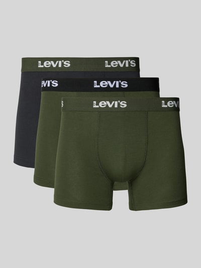 Levi's® Boxershort met elastische logoband in een set van 3 stuks Olijfgroen - 1