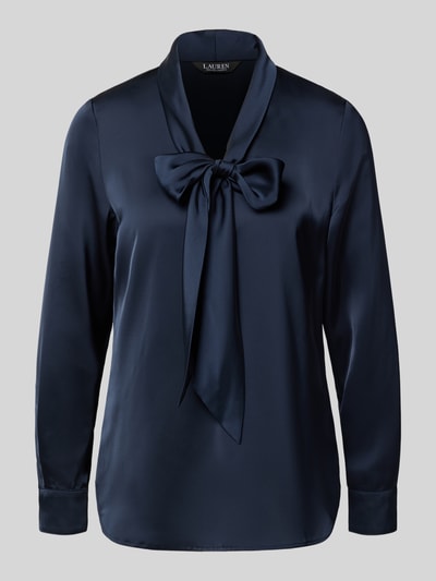 Lauren Ralph Lauren Bluzka z wiązaniem pod szyją i dekoltem w serek model ‘YILVRAY’ Granatowy 2
