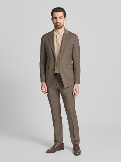 Christian Berg Men Gebreide pullover met polokraag Zand gemêleerd - 1