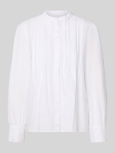Produktfoto, Regular Fit Langarmbluse aus reinem Leinen von Marc O'Polo, look: effen, pasvorm: regular fit, tuniekkraag, persplooien, ronde hals, knoopsluiting, mouwvorm: lange mouw, mouwboord: manchet, rompzoom: afgerond, materiaalverwerking: gevlamd garen, materiaal: linnen