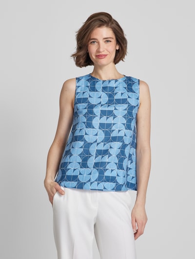 MaxMara Leisure Blusentop aus Leinen Modell 'GIUSY' Bleu 4