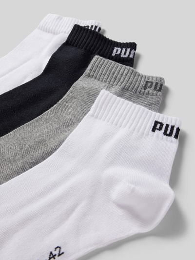 Puma Socken mit Label-Schriftzug im 4er-Pack Mittelgrau 2