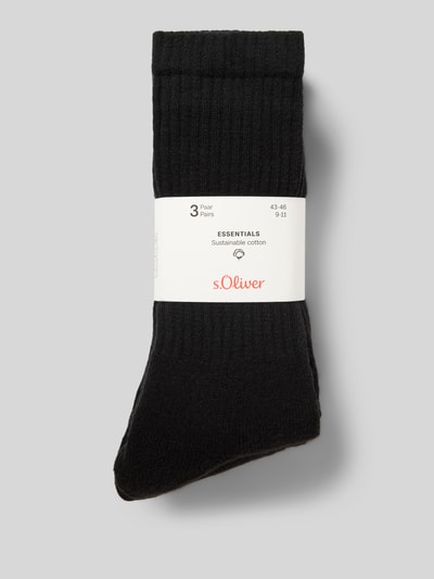 s.Oliver RED LABEL Sokken met stretch, set van 3 paar  Zwart - 3