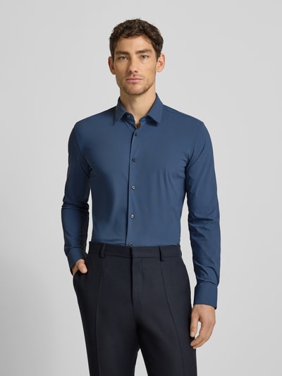 BOSS Slim Fit Businesshemd aus atmungsaktivem Material Modell 'HANK' Jeansblau 4