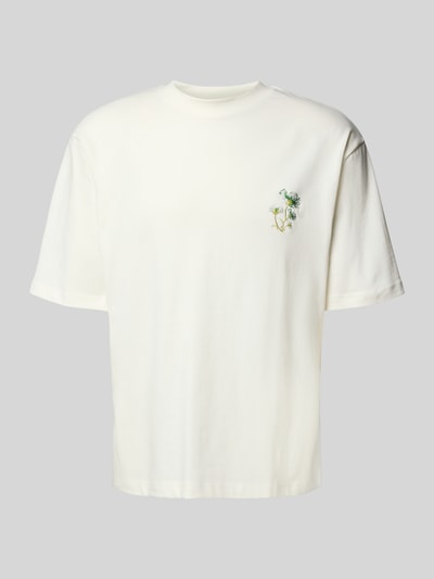 ANNARR T-shirt met motiefstitching, model 'OKHOLM' Wit - 2