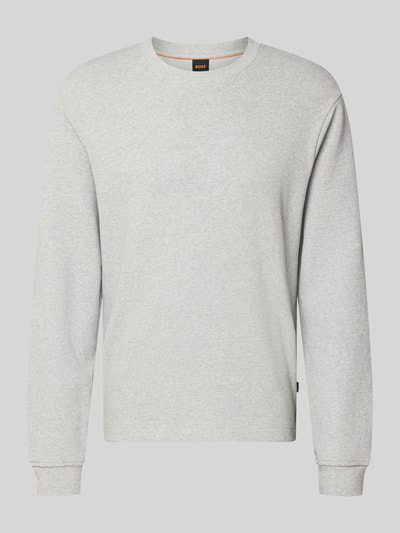 Produktfoto, Regular Fit Langarmshirt aus Baumwoll-Mix Modell 'WE-TEMPEST' van BOSS Orange, look: effen, fijnribstructuur