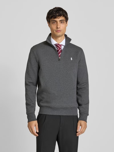 Polo Ralph Lauren Regular fit schipperstrui met schipperskraag, model 'Double' Antraciet - 4