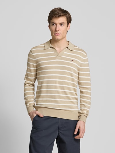 Tommy Hilfiger Strickpullover mit Polokragen Beige 4