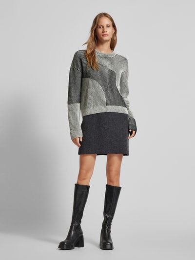 Armedangels Oversized gebreide pullover met ribboorden, model 'MAYRAA' Zwart - 1