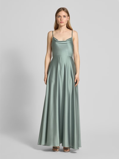 Laona Abendkleid mit Wasserfall-Ausschnitt Hellgruen 4