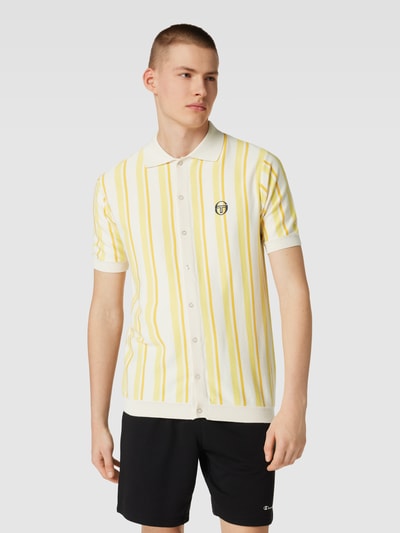 SERGIO TACCHINI Poloshirt met doorknoopsluiting, model 'CICCONE' Lichtgeel - 4