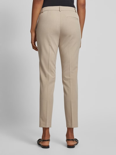 Christian Berg Woman Selection Tapered fit pantalon met vaste bandplooien Zand - 5