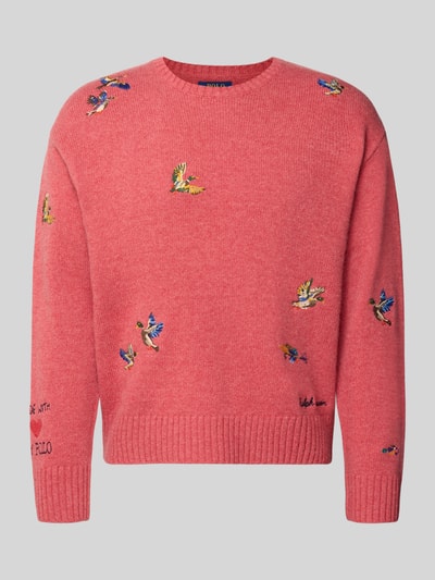Polo Ralph Lauren sweter o kroju regular fit z mieszanki wełny i alpaki Mocnoróżowy 1