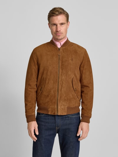 Polo Ralph Lauren Lederjacke mit Logo-Stitching und Eingrifftaschen Hazel 4