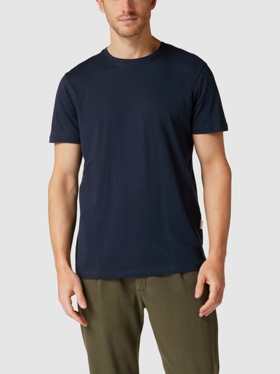 SELECTED HOMME T-shirt met labeldetail, model 'ASPEN' Marineblauw - 4