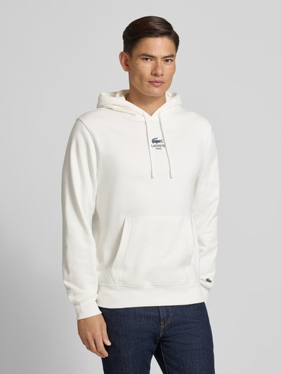 Lacoste Regular Fit Hoodie aus reiner Baumwolle Offwhite 4