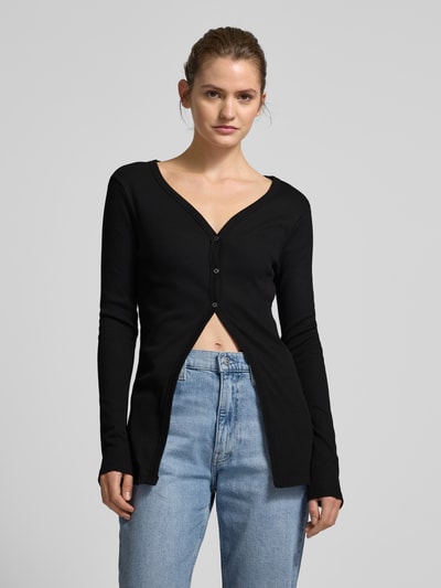 Calvin Klein Jeans Cardigan in Ripp-Optik Black 4