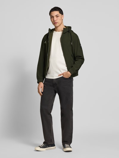 JACK & JONES kurtka softshell z kieszeniami zapinanymi na zamek błyskawiczny Oliwkowy 1