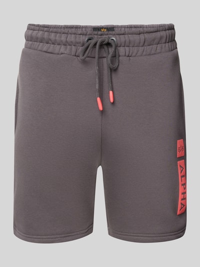 Alpha Industries Sweatshorts mit elastischem Bund und Tunnelzug Anthrazit 1