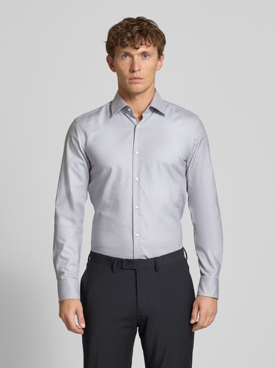 BOSS Slim fit zakelijk overhemd van een mix van katoen en elastaan Zilver - 4