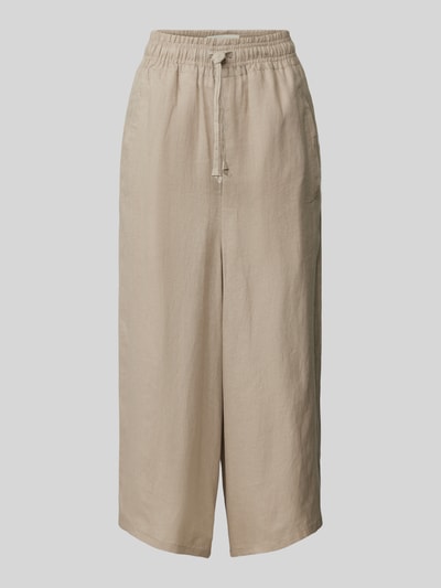 Drykorn Loose fit linnen broek met tunnelkoord, model 'CATCH' Taupe - 2